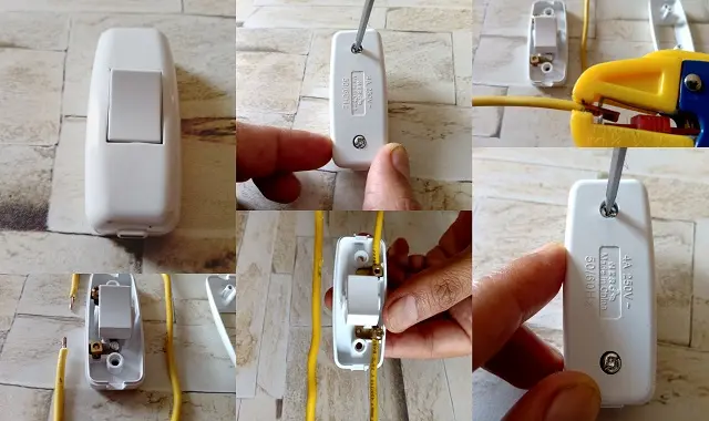 كيفية تركيب مفتاح كمثرى . تركيب مفتاح الاباجورة